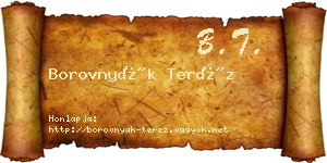 Borovnyák Teréz névjegykártya